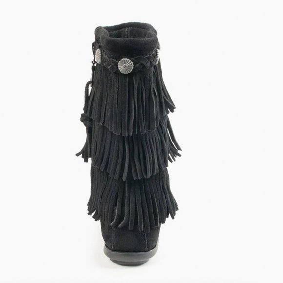 Minnetonka 3-Layer Fringe Moccasins - Picture 3 of 6